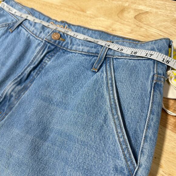 Mother Snacks! NWT The Fun Dip Utility Puddle Jeans Size 32 High Rise 80s 90s - Picture 10 of 11